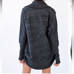 Wilfred Light Heather Grey Diderot Cocoon Open Front Casual Cardigan